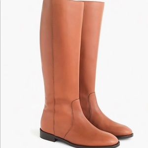 J.Crew Quinn Leather Riding Boot Roasted Chestnut
